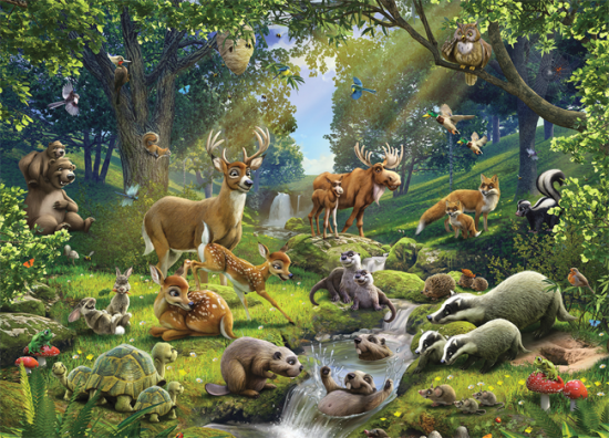 Разные животные в лесу